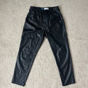 Black Faux Leather Pants